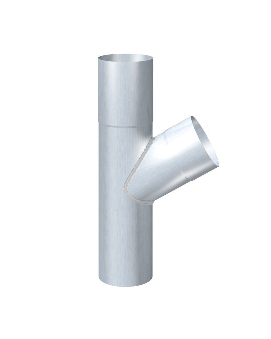 Y-Stück 100 mm – Titanzink prePATINA blaugrau – Rheinzink – Abzweig