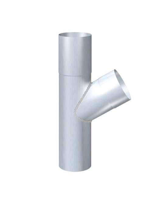 Y-Stück 100 mm – Titanzink prePATINA blaugrau – Rheinzink – Abzweig