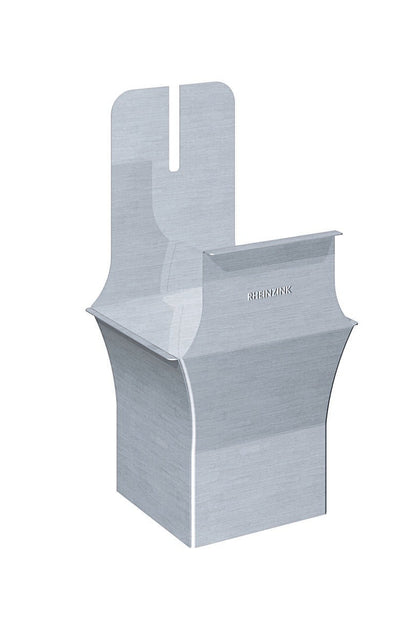 Kastenrinneneinhangstutzen gerade 6tlg. -> 100mm – Titanzink / blaugrau – Rheinzink