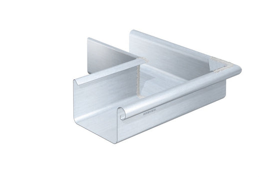 Kastenrinnenwinkel 90° Innen-/Außenecke – Titanzink prePATINA blaugrau – Rheinzink