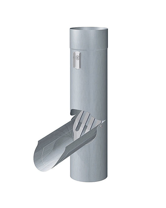 Regenrohrklappe – Titanzink prePATINA blaugrau – Rheinzink – Klappe