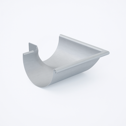 Rinnenwinkel 90° halbrund – Titanzink / prePATINA blaugrau / Schiefergrau – Rheinzink