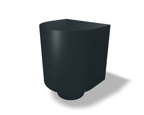 Wasserfangkasten Vorderseite Rund 100mm - Alu farbig - PREFA