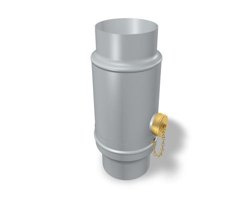 Wassersammler Aluminium Silbermetallic – PREFA Dachentwässerung