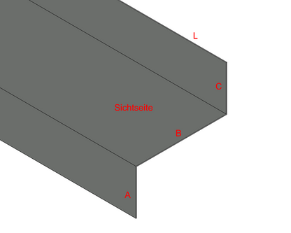 Z-Profil Aluminium farbig