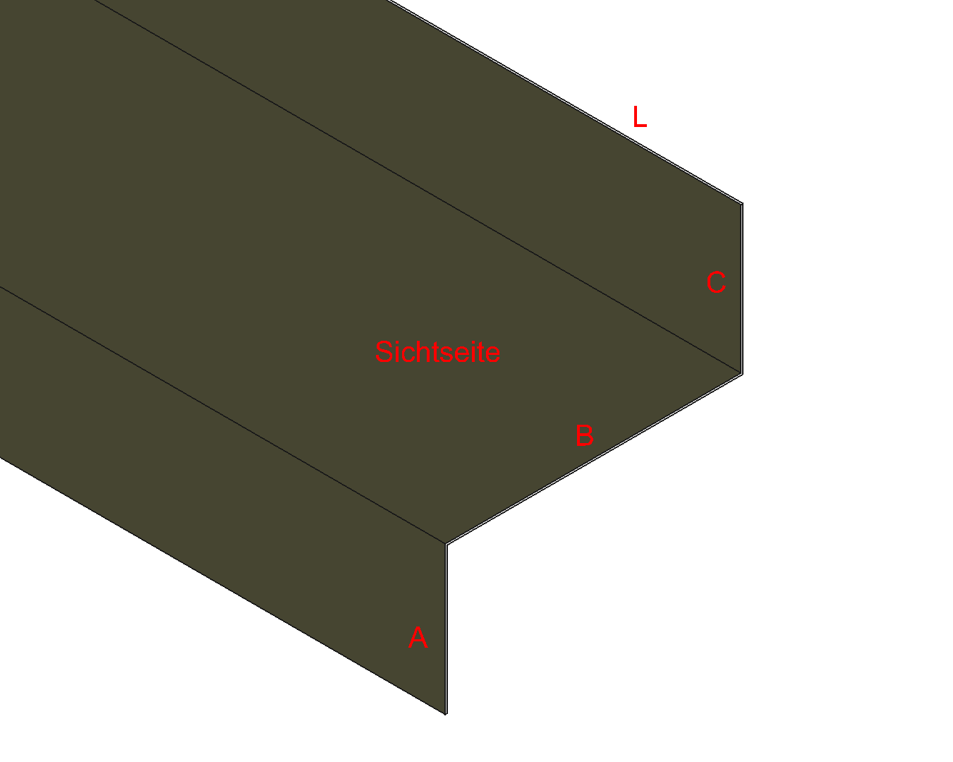 Z-Profil Aluminium farbig
