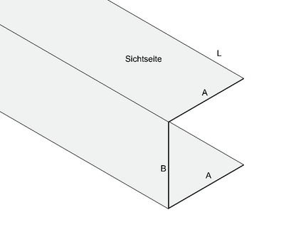 C-Profil/U-Profil Titanzink / prePatina blaugrau / Schiefergrau