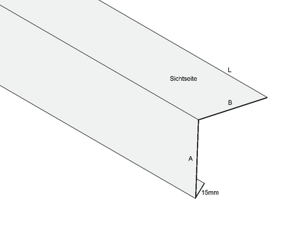 Dachrandprofil Titanzink / prePatina blaugrau / Schiefergrau