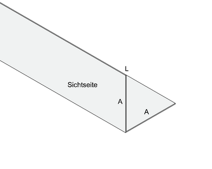L-Profil/Winkelprofil Titanzink / prePatina blaugrau / Schiefergrau