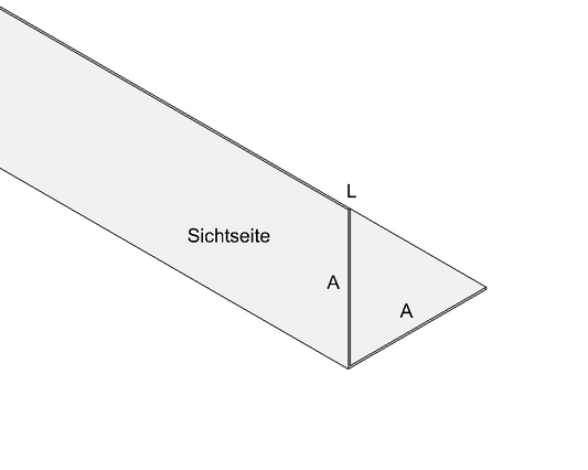 L-Profil/Winkelprofil Titanzink / prePatina blaugrau / Schiefergrau