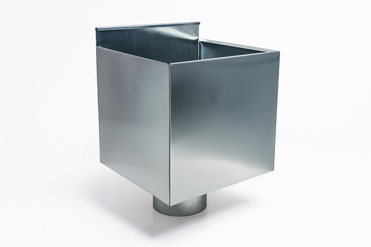 Wasserfangkasten Würfel 220×220 mm – Titanzink Poesis