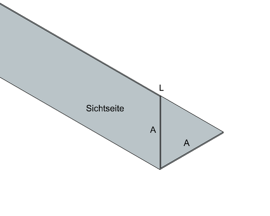 L-Profil/Winkelprofil Titanzink / prePatina blaugrau / Schiefergrau