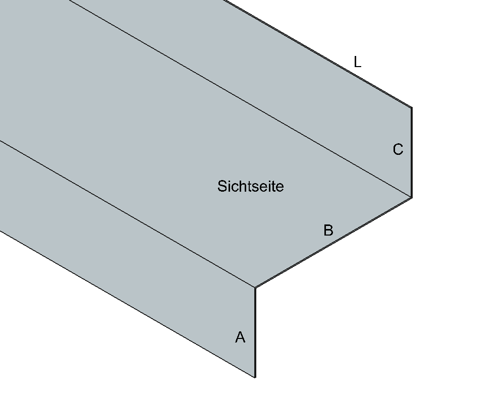Z-Profil Titanzink / prePatina blaugrau / Schiefergrau