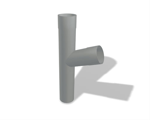 Y-Fallrohrabzweig  – Aluminium farbig – PREFA