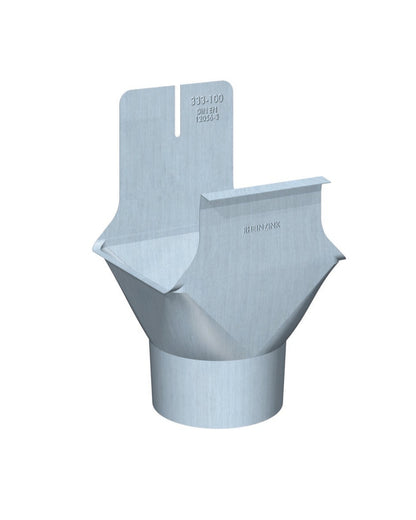 Kastenrinneneinhangstutzen – Titanzink prePATINA blaugrau – Rheinzink