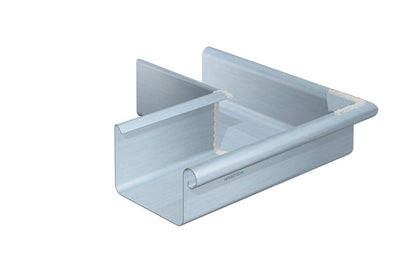 Kastenrinnenwinkel 90° Innen-/Außenecke – Titanzink prePATINA blaugrau – Rheinzink
