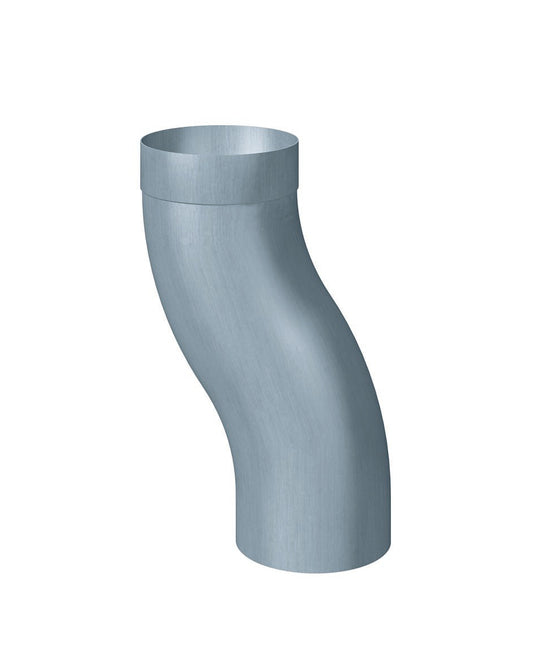 Sockelknie – Titanzink prePATINA blaugrau – Rheinzink – Fallrohrbogen