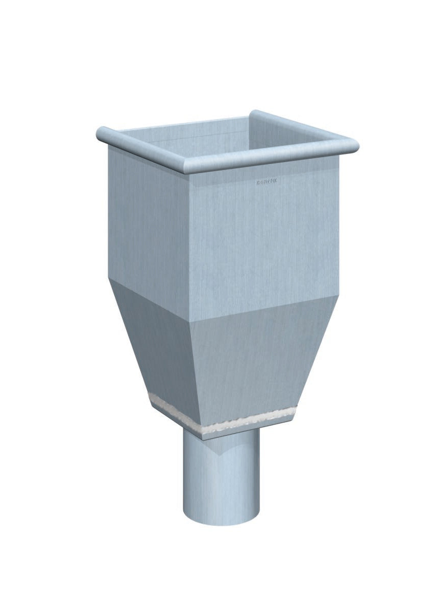 Wasserfangkasten – Titanzink / prePATINA blaugrau / Schiefergrau – Rheinzink