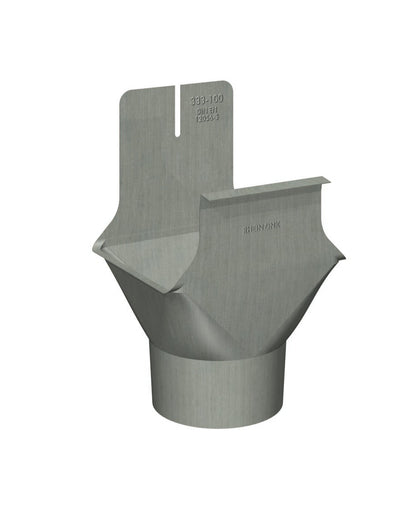 Kastenrinneneinhangstutzen – Titanzink prePATINA blaugrau – Rheinzink