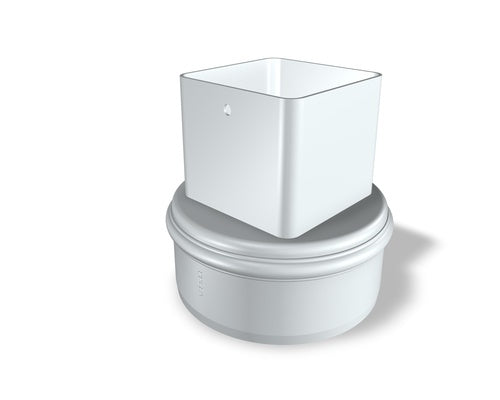 Quadratrohrmuffe - Alu farbig - PREFA